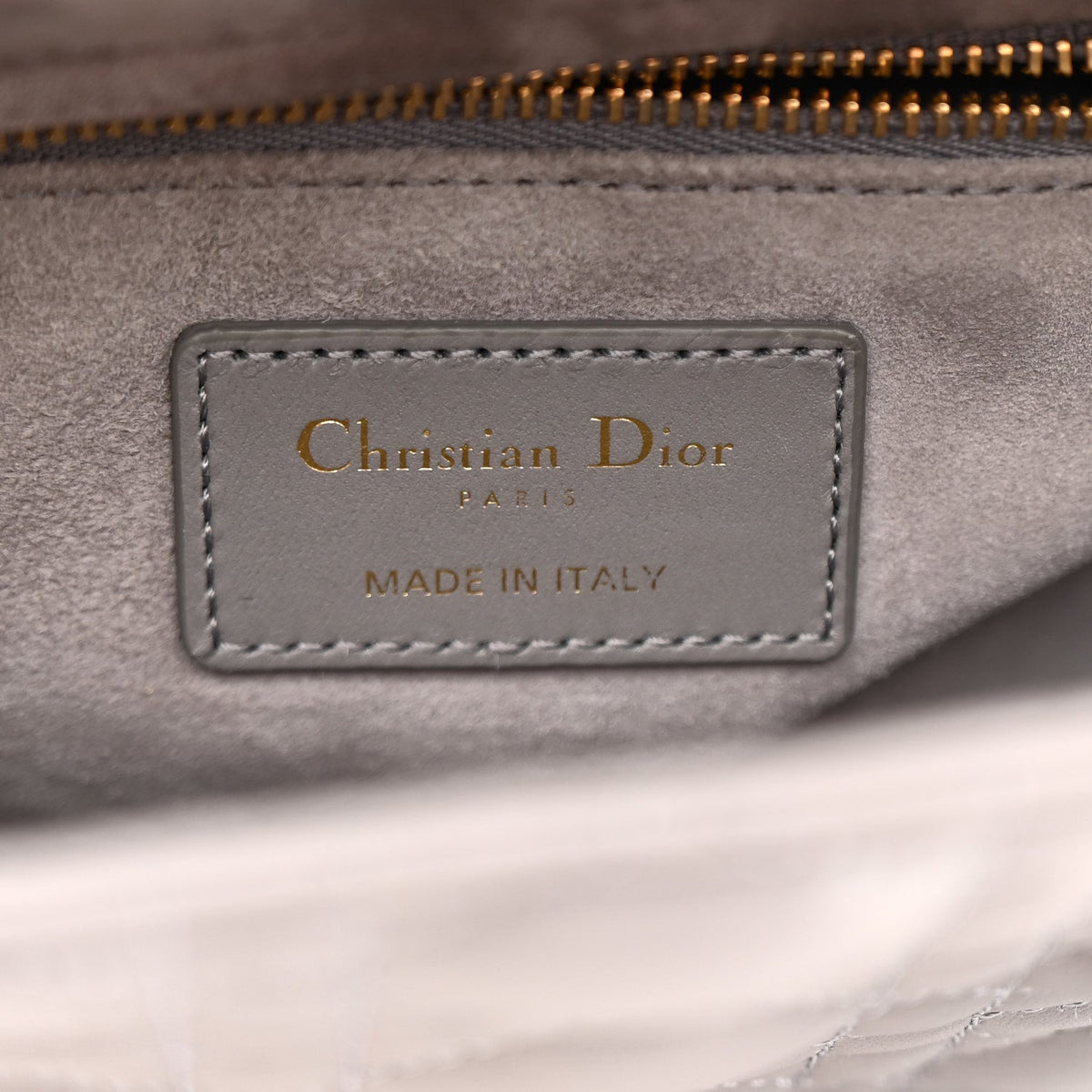 Lambskin Cannage Small My ABCDior Lady Dior Grey