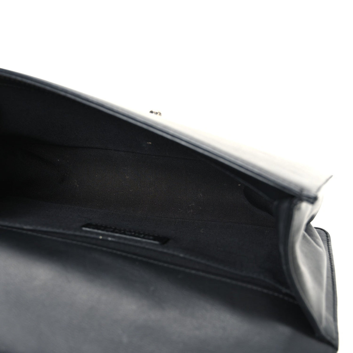 Calfskin Pleated Medium Boy In Rome Flap Black White