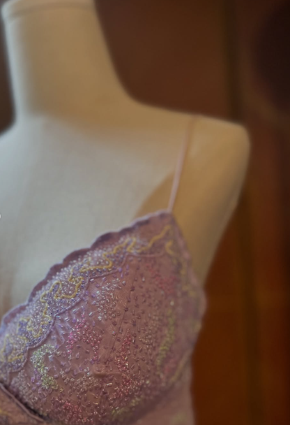 Stunning Lilac A Line Beaded Chiffon Prom Dress Party Dress Date Dress SH4888