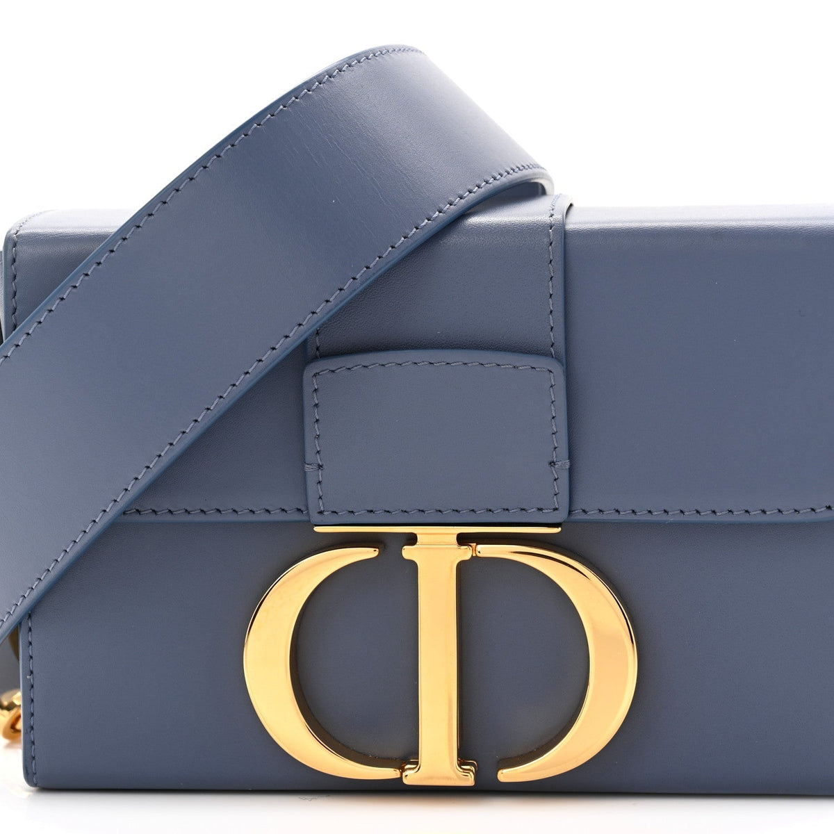 Box Calfskin 30 Montaigne Box Bag Blue