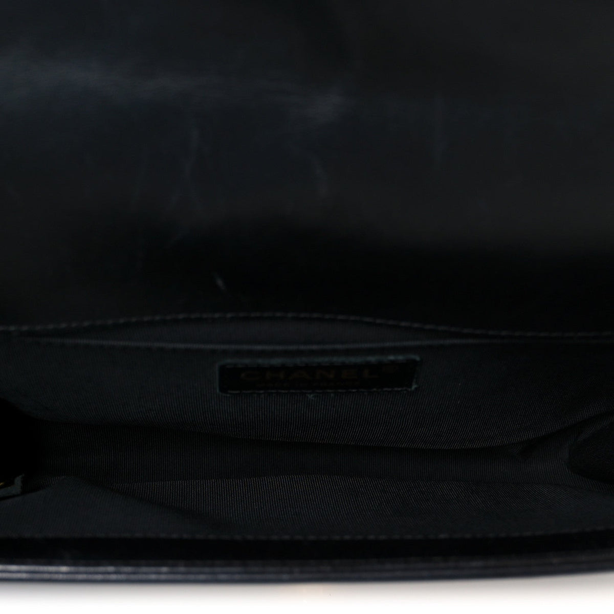 Lambskin Quilted Medium Boy Flap Black