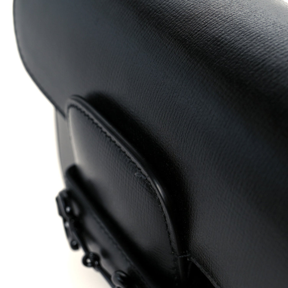Azalea Calfskin Web Monochrome Small Horsebit 1955 Shoulder Bag Black
