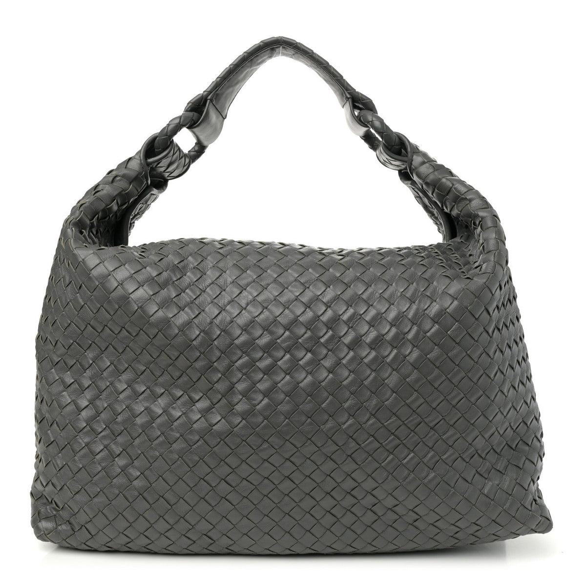Nappa Intrecciato Sloane Hobo Ferro Gray
