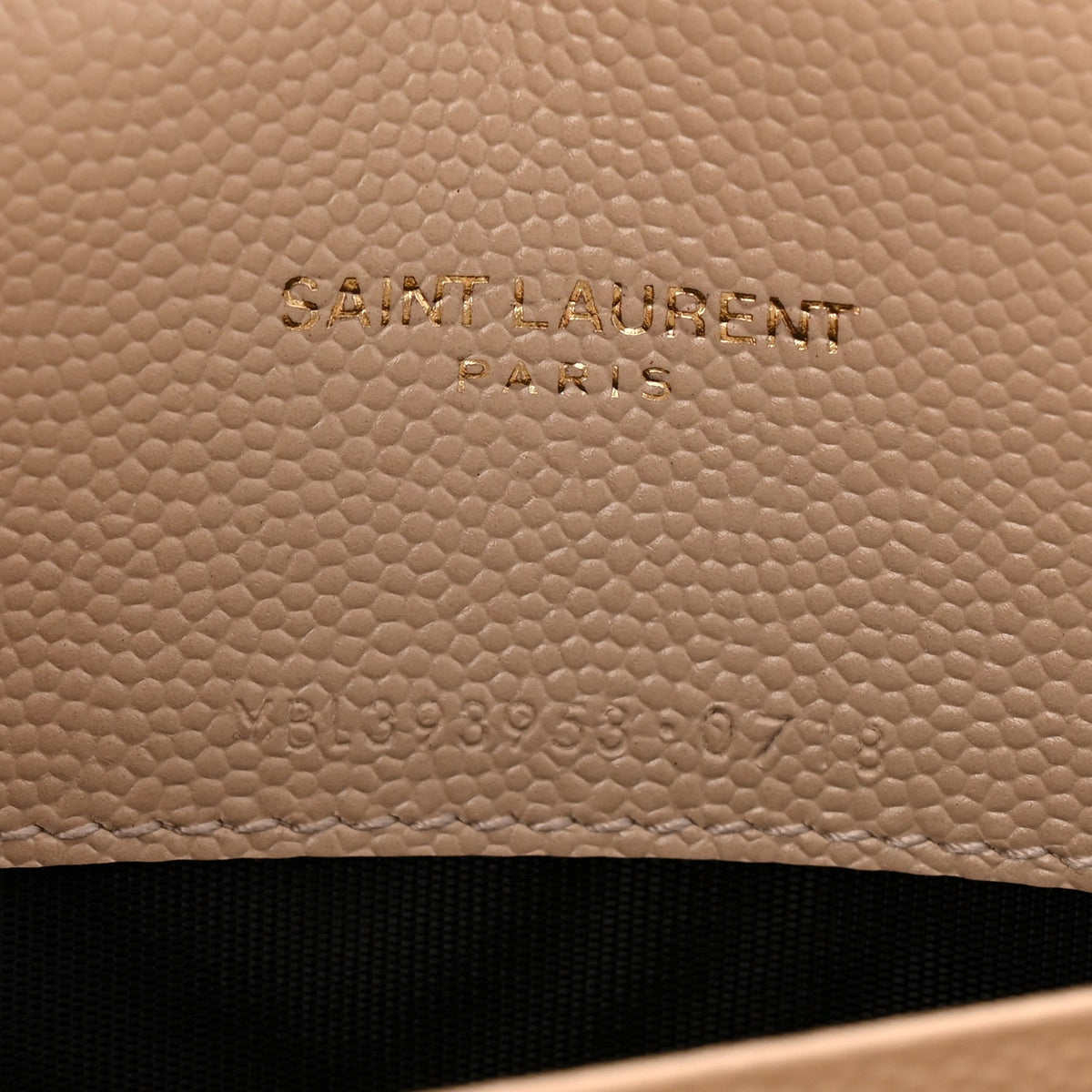 Grain De Poudre Matelasse Chevron Monogram Envelope Chain Wallet Nude Powder