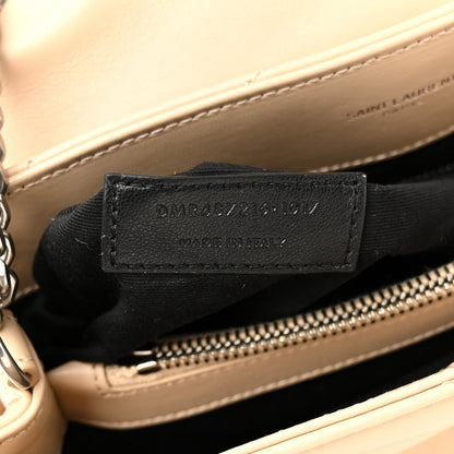 Calfskin Y Quilted Monogram Medium Loulou Chain Satchel Nude Powder