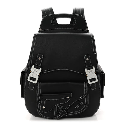 Grained Calfskin Maxi Gallop Backpack Black
