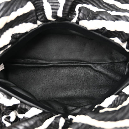 Nappa Zebra Print The Pouch Chain White Black