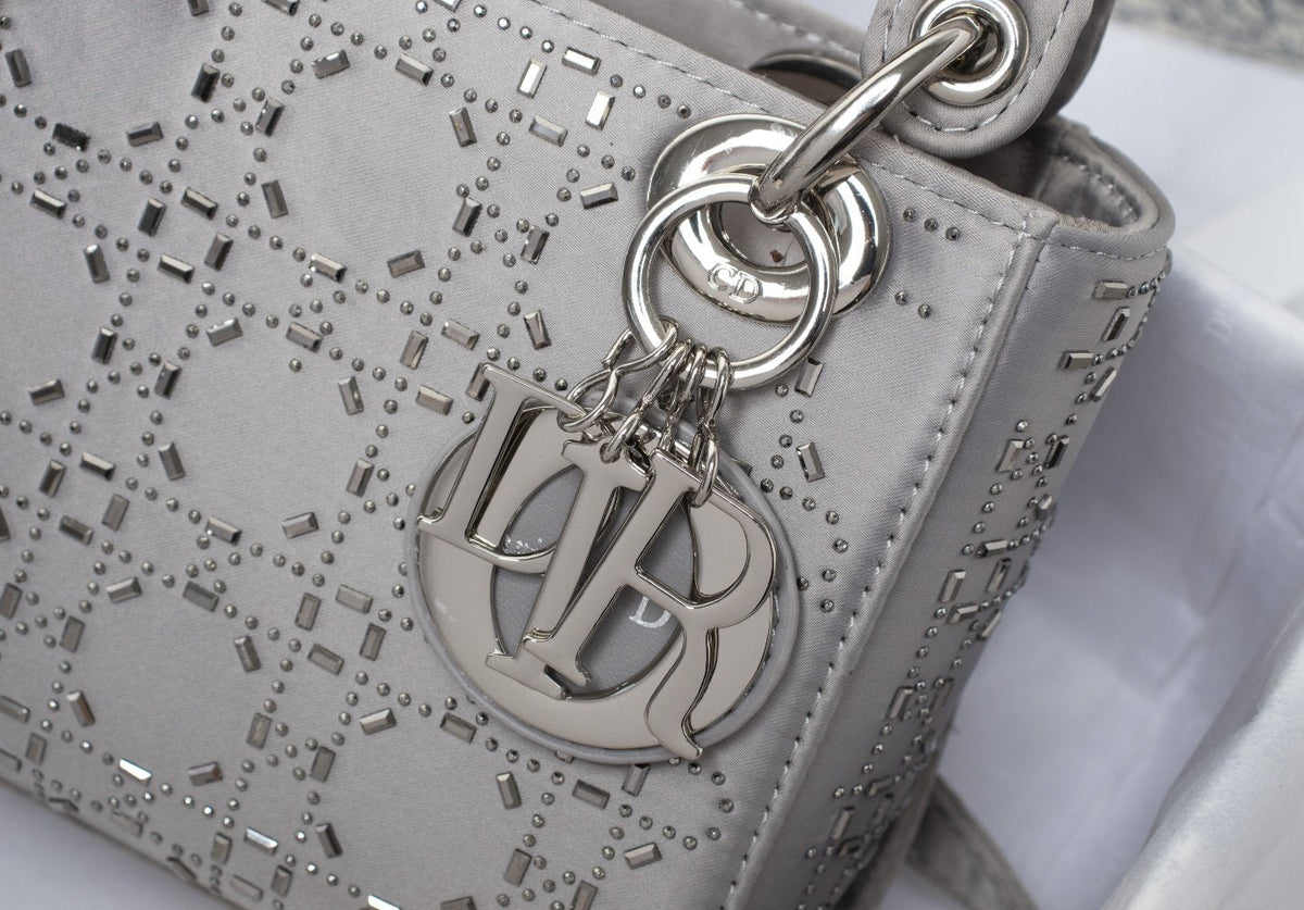 Lady Dior Embellished Cannage Satin Mini