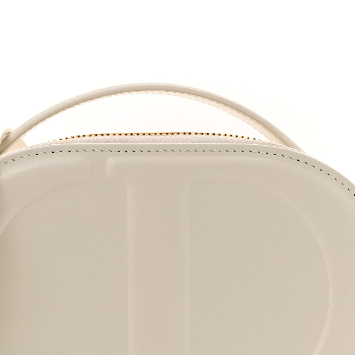 Calfskin CD Signature Oval Crossbody Camera Bag Latte