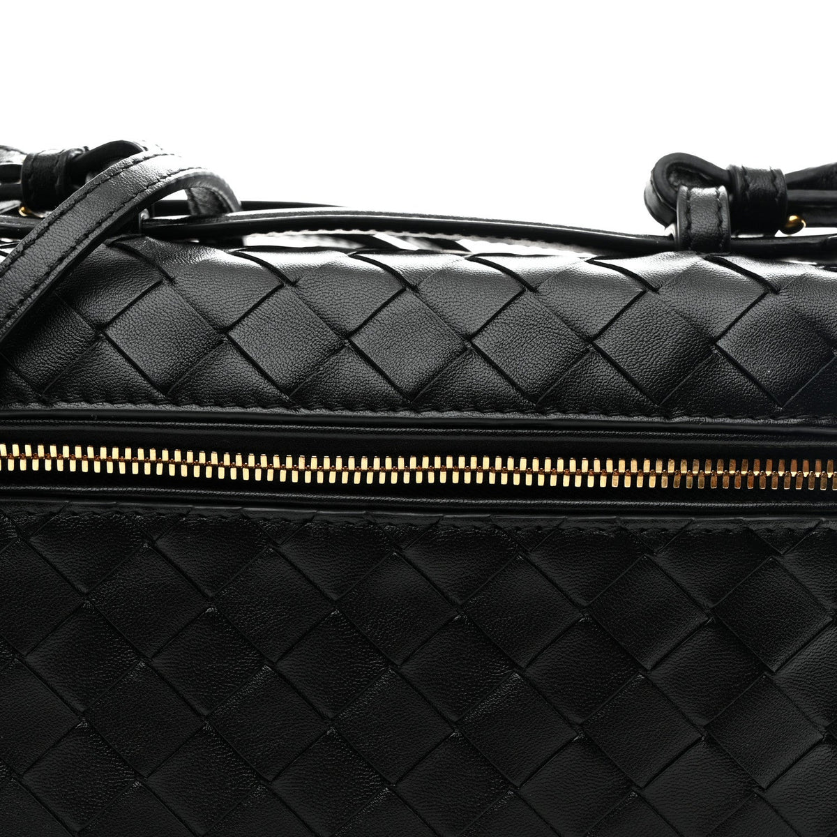 Calfskin Intrecciato Bang Bang Vanity Case Black