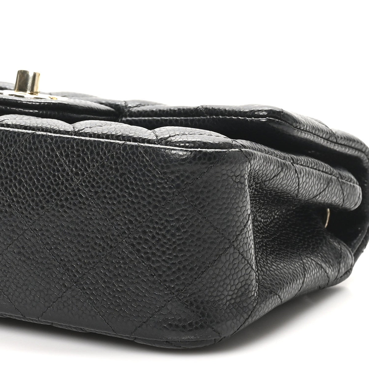 Caviar Quilted Mini Rectangular Flap Black