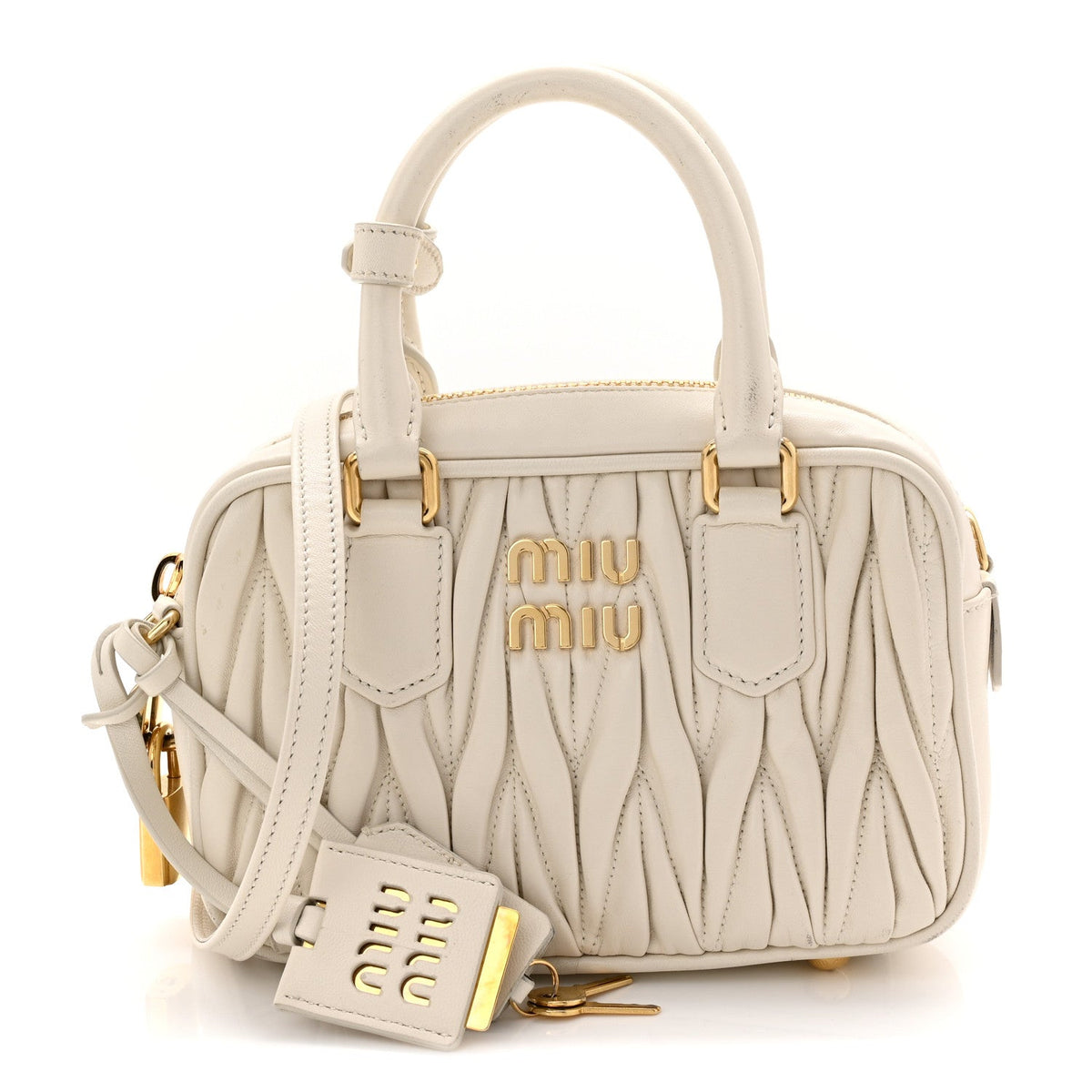 Nappa Matelasse Small Arcadie White