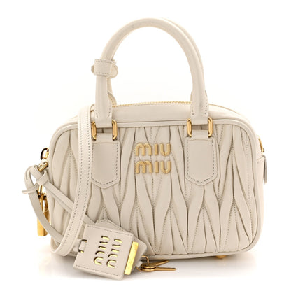 Nappa Matelasse Small Arcadie White