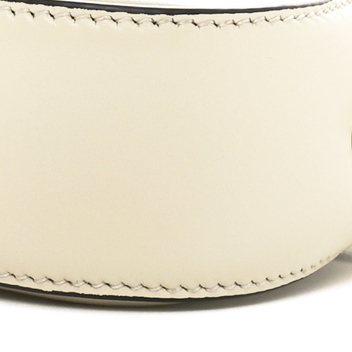 Calfskin Mini Moon Side Shoulder Bag Ivory