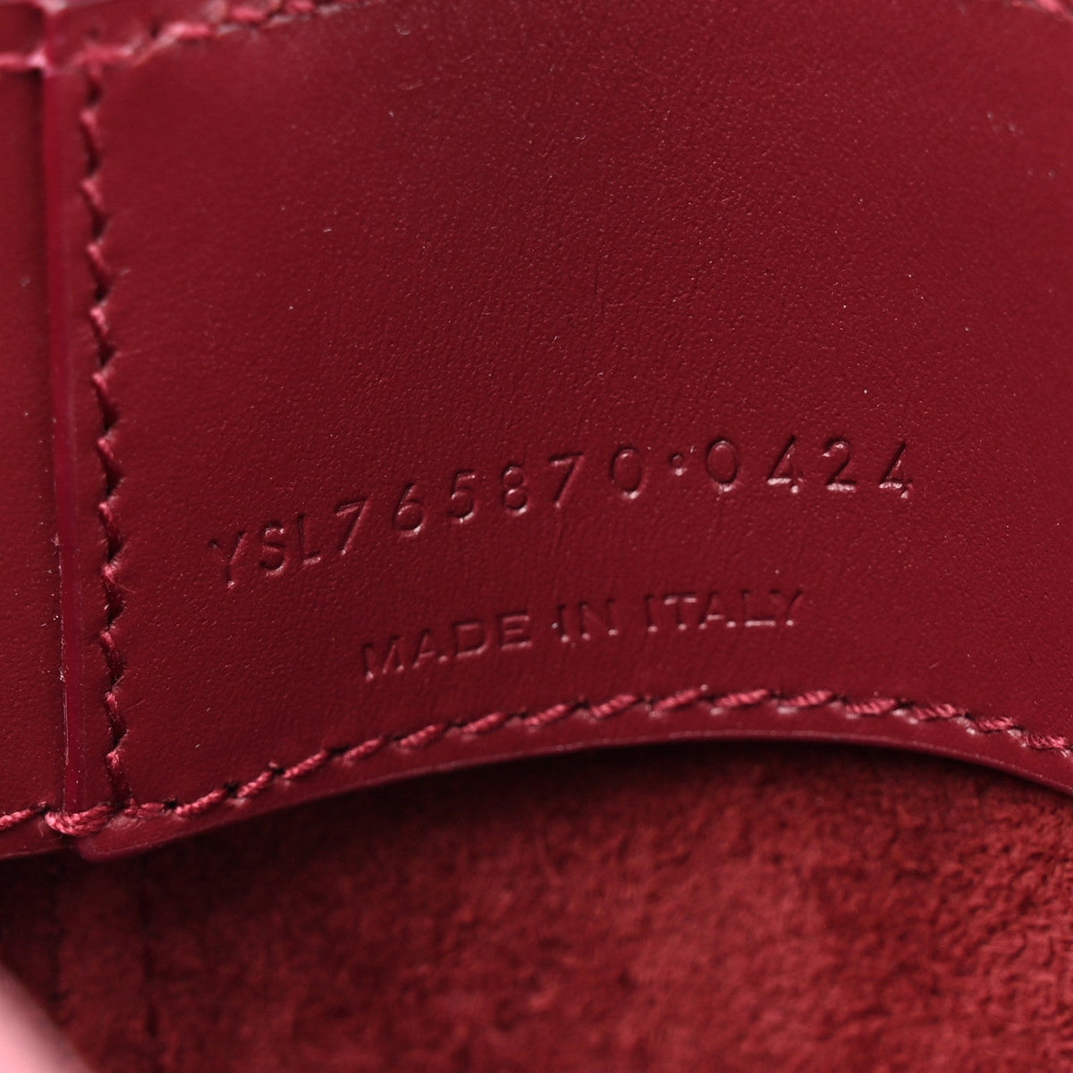 Shiny Calfskin Le 37 Mini Bucket Bag Rouge Merlot