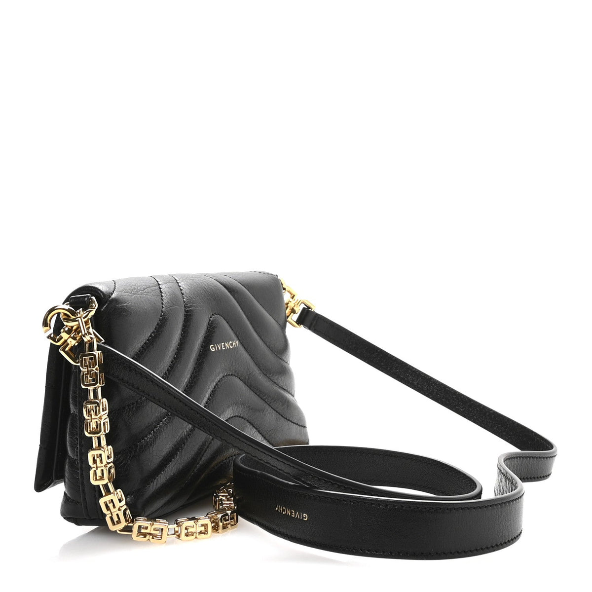 Calfskin Quilted Micro 4G Soft Bag Black