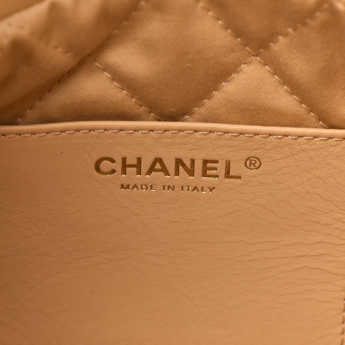 Shiny Calfskin Quilted Mini Chanel 22 Yellow