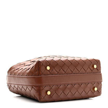 Calfskin Nappa Intrecciato Mini Wallace Sapele