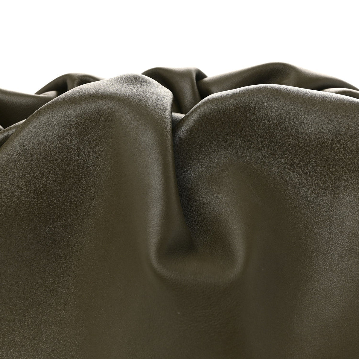 Smooth Butter Calf The Pouch Oversized Clutch  Kaki Fondent