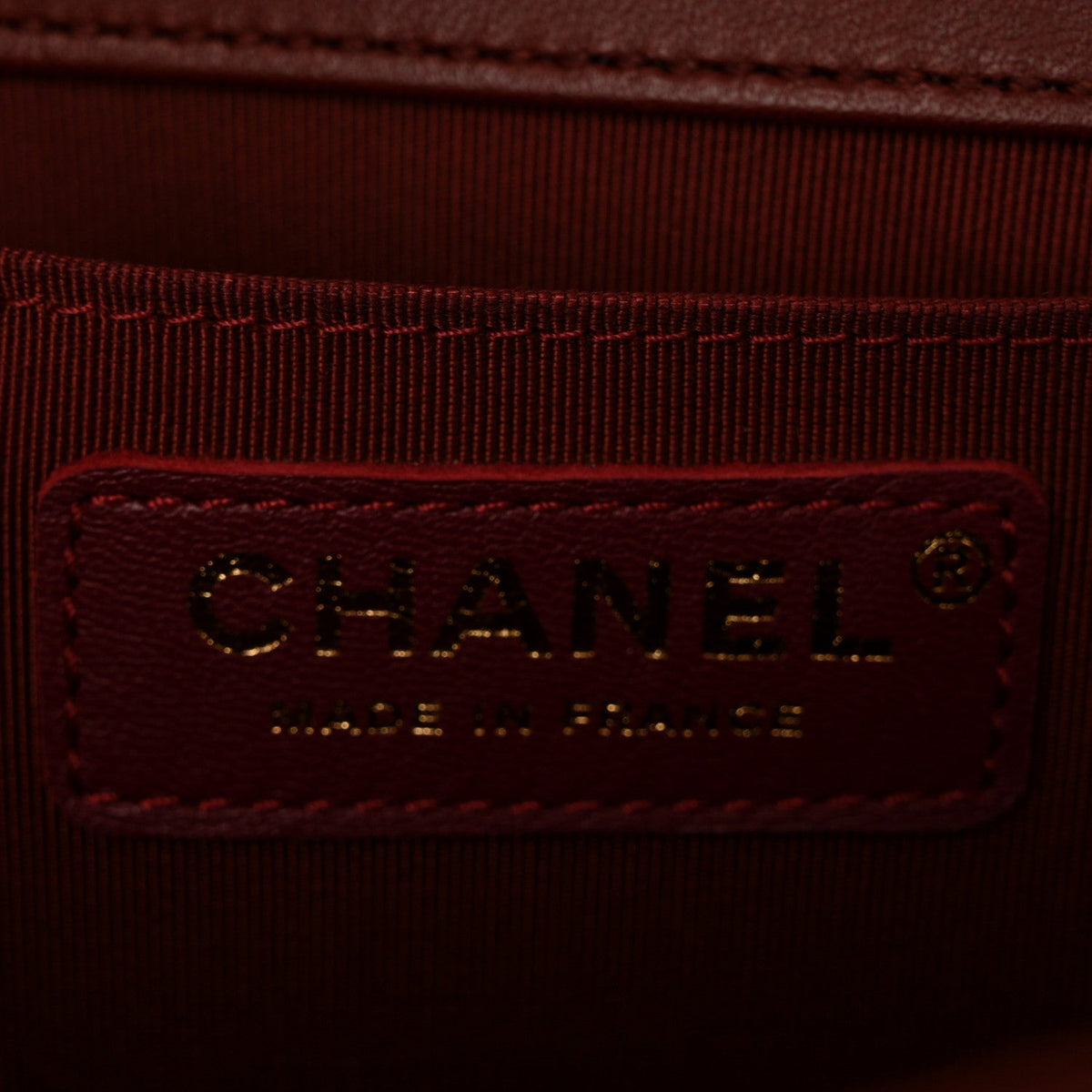 Lambskin Quilted Medium Boy Flap Burgundy