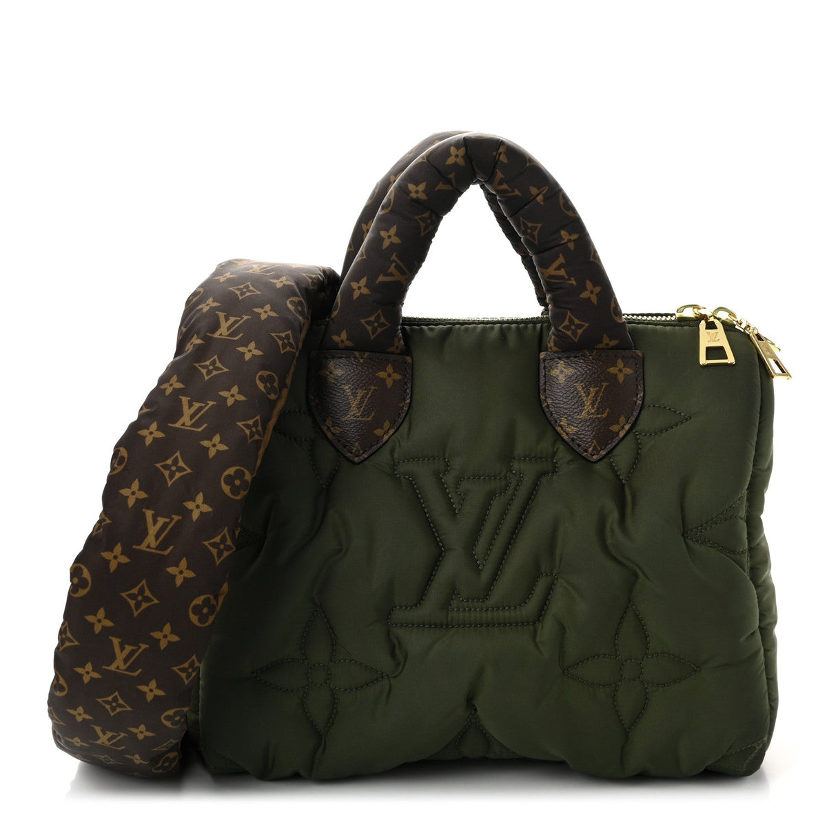Econyl Mini Monogram Pillow Speedy Bandouliere 25 Khaki