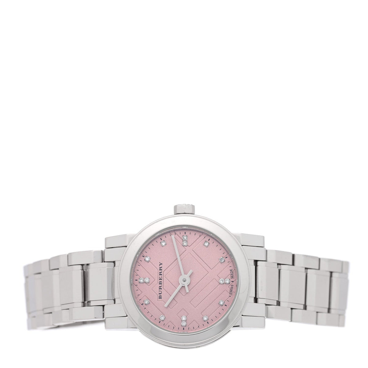 Stainless Steel Diamond 26mm Quartz Watch Pink BU9223