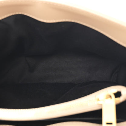 Calfskin Y Quilted Monogram Small Loulou Chain Satchel Dark Beige