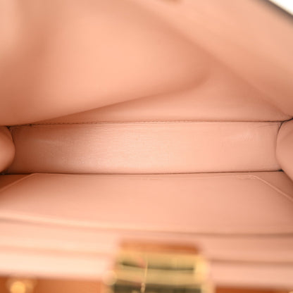 Vitello Seta Nappa Bi-Color Small Peekaboo I SEE U Satchel White Ice Light Rose Tortora