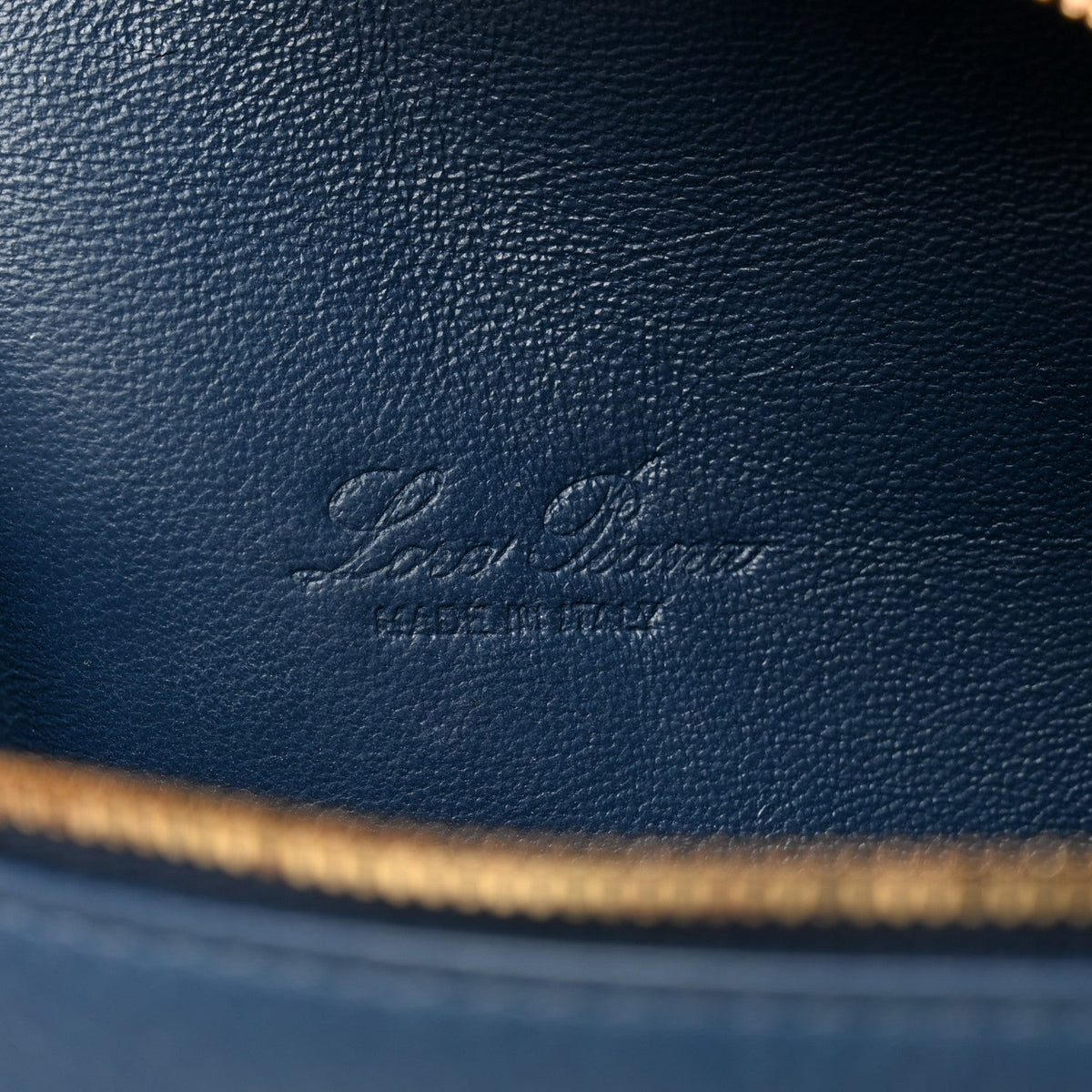 Grained Calfskin L19 Extra Pocket Pouch Navy Blue