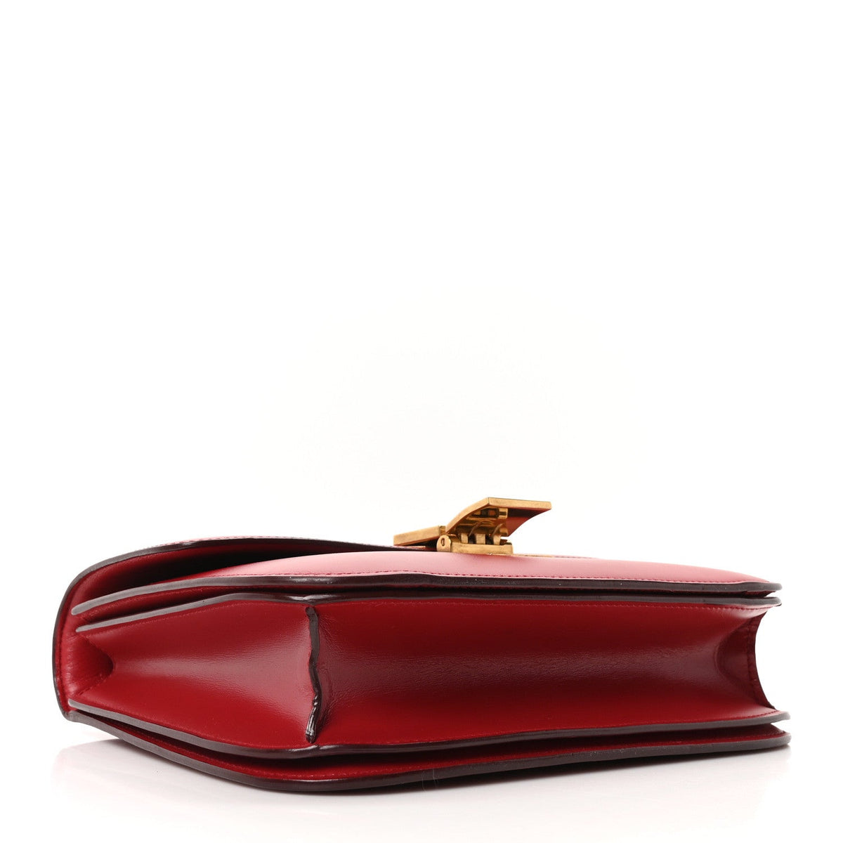 Box Calfskin Medium Classic Box Flap Bag Red