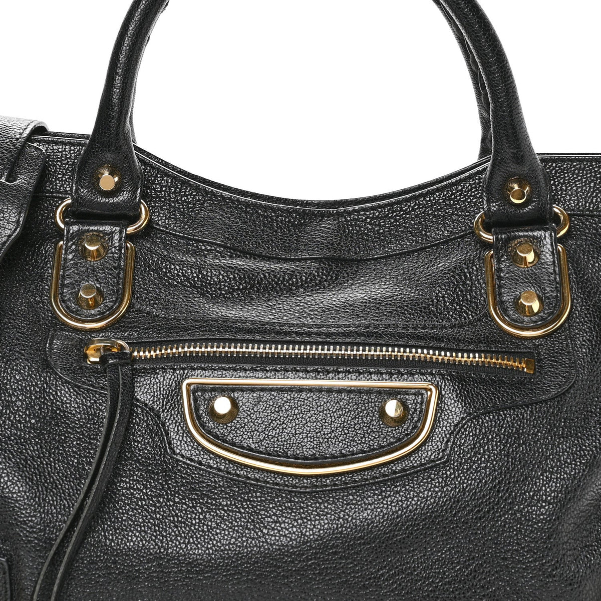 Chevre Gold Metallic Edge Hardware City Black