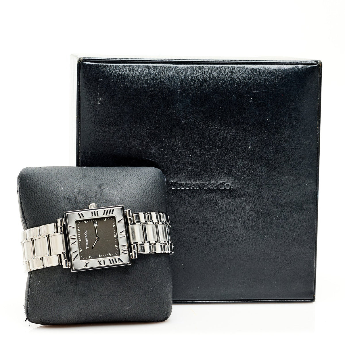 Stainless Steel 28mm Atlas Square Quartz Watch Grey