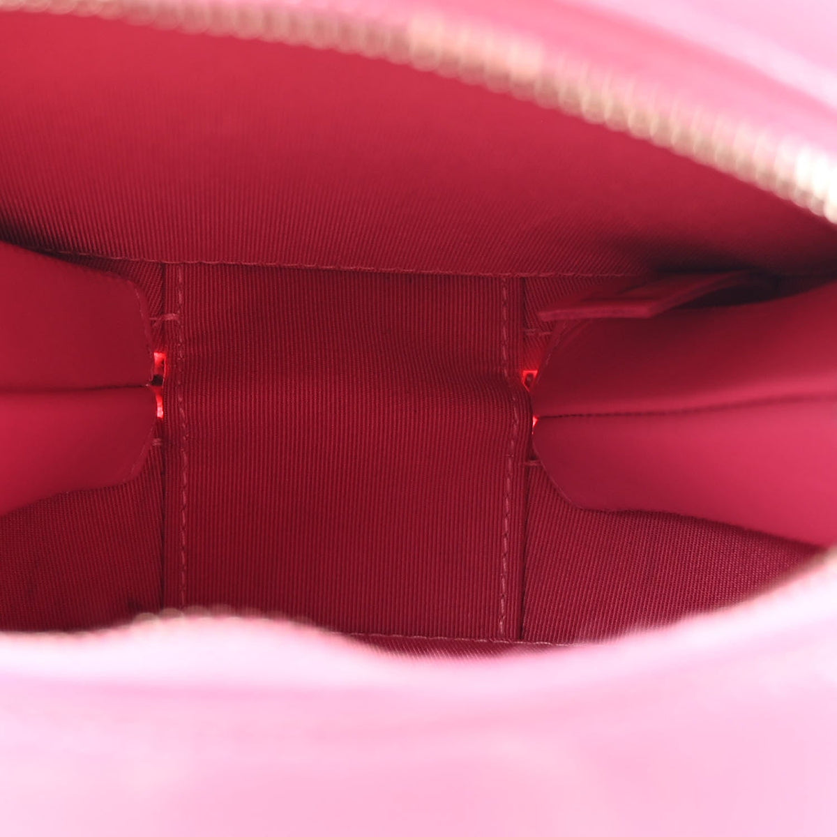 Glazed Calfskin Round As Earth Evening Bag Pink