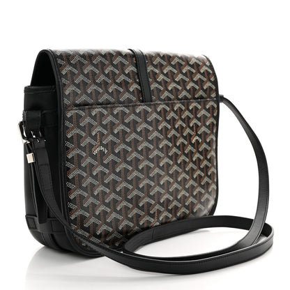 Goyardine Belvedere II MM Messenger Bag Black