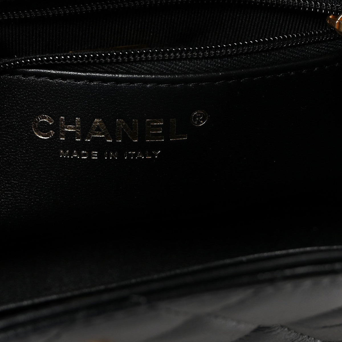Shiny Aged Calfskin Quilted Nano Kelly Shopper Black