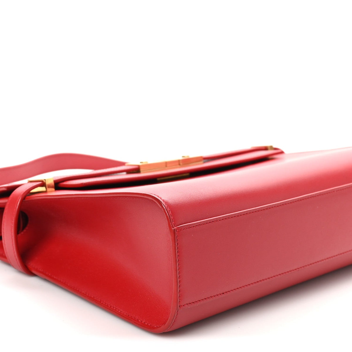 Smooth Calfskin Manhattan Shoulder Bag Rouge Eros