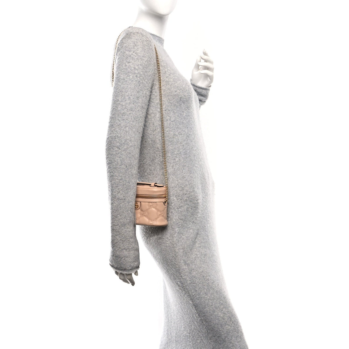 Calfskin GG Matelasse Mini Top Handle Bag Light Pink