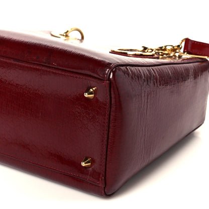 Patent Diorissimo Medium Lady Dior Burgundy Red