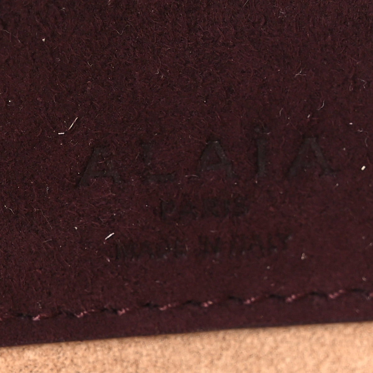 Suede Goatskin Teckel Clutch Rouge Grenat