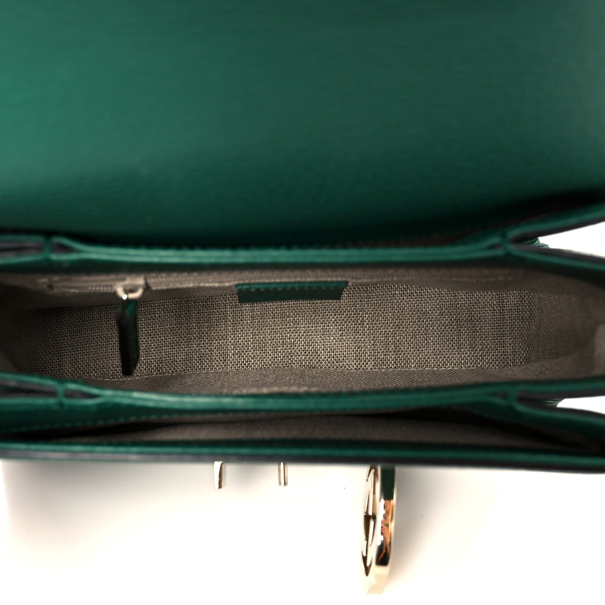 Dollar Calfskin Interlocking G Crossbody Bag Emerald
