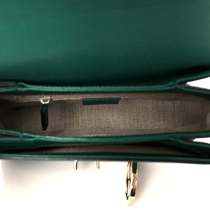 Dollar Calfskin Interlocking G Crossbody Bag Emerald