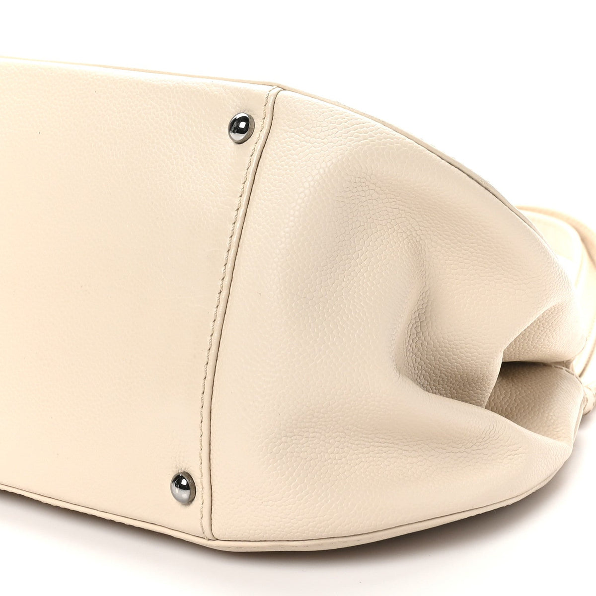 Caviar Quilted Mademoiselle Flap Bag Light Beige