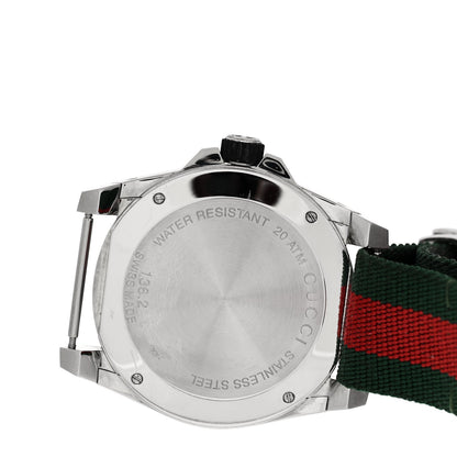 Stainless Steel Nylon 45mm Dive Quartz Watch Black