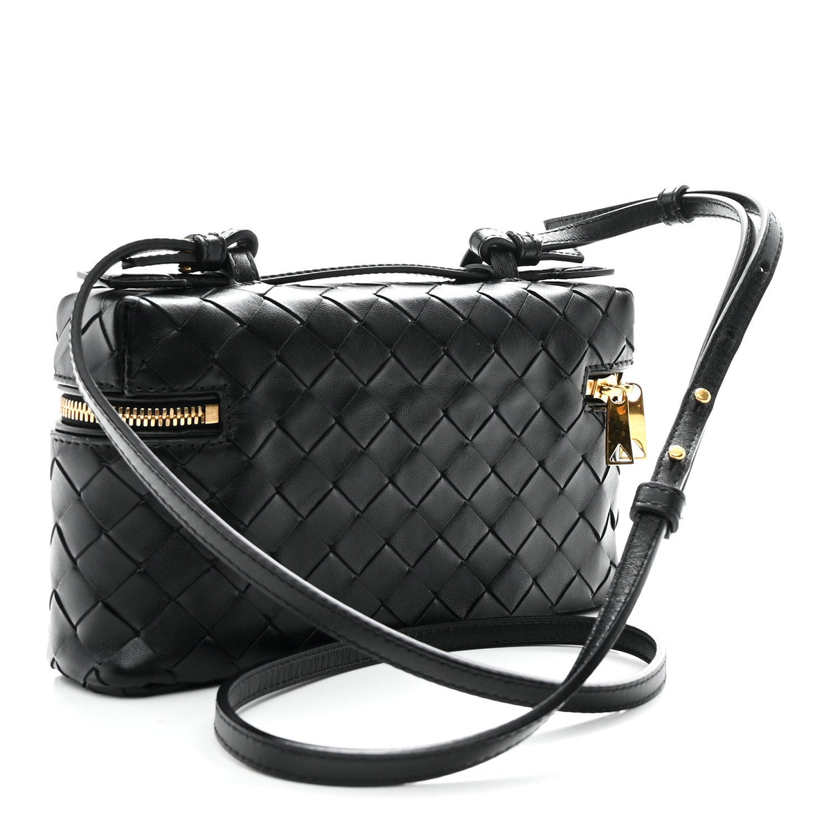 Calfskin Intrecciato Bang Bang Vanity Case Black