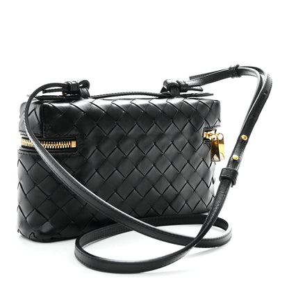 Calfskin Intrecciato Bang Bang Vanity Case Black