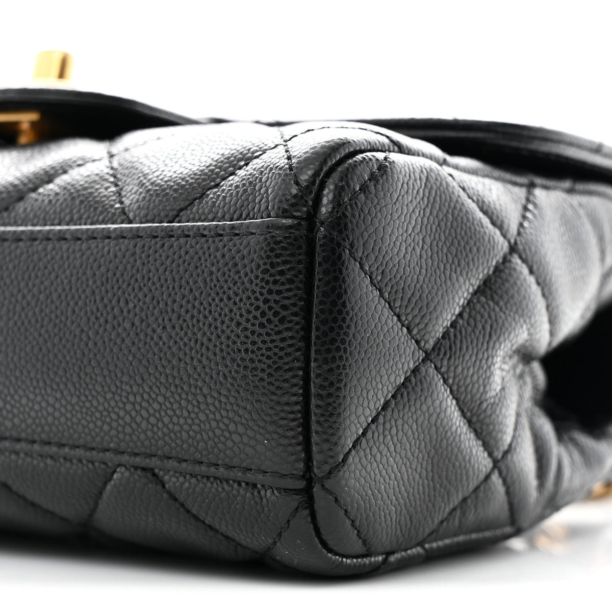 Caviar Quilted Mini Flap Black