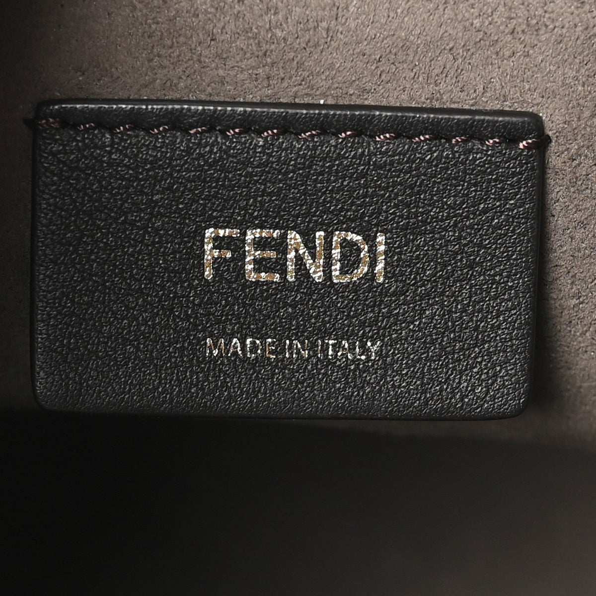 Vitello Liberty F is Fendi Bi-Color FF 1974 Embossed Mini Mon Tresor Bucket Bag Camelia Mandorlo