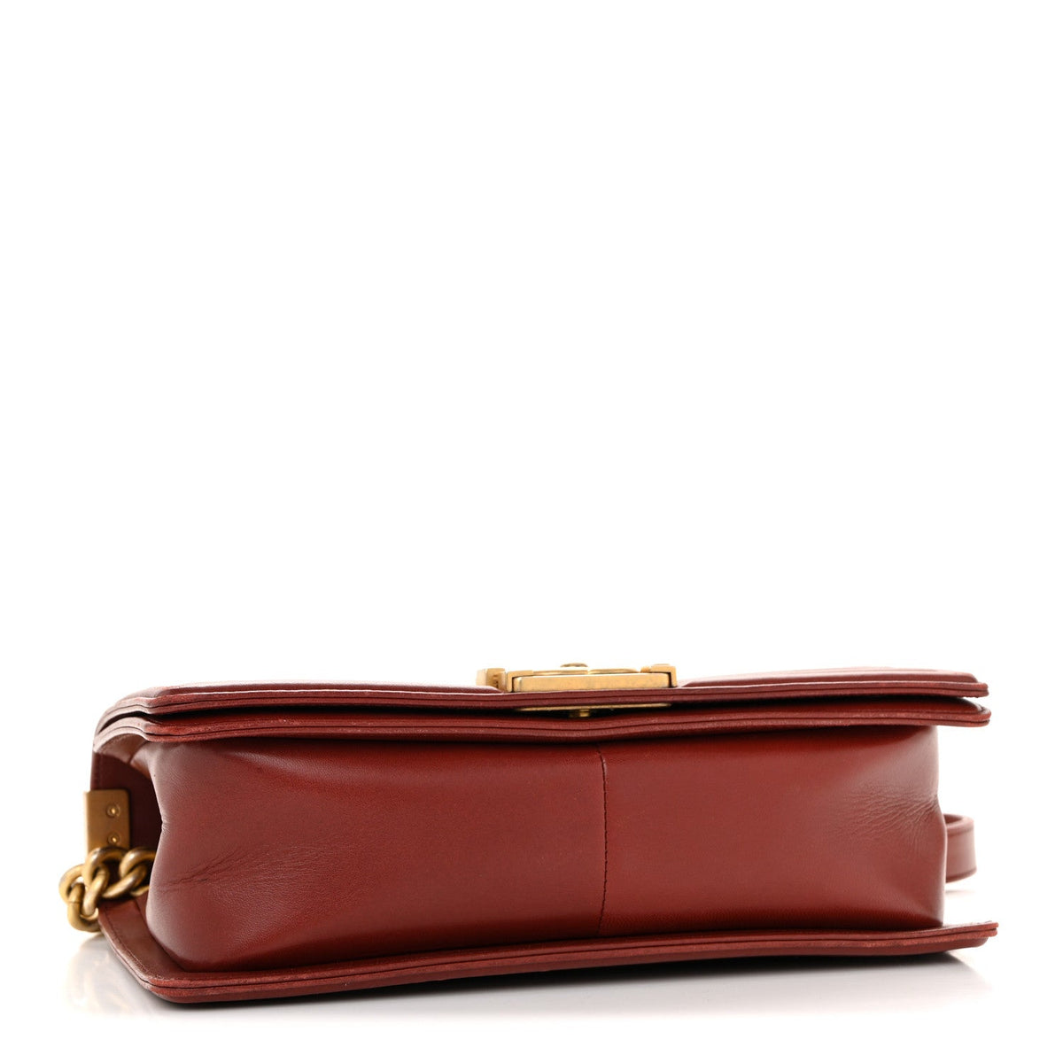Lambskin Quilted Medium Boy Flap Burgundy