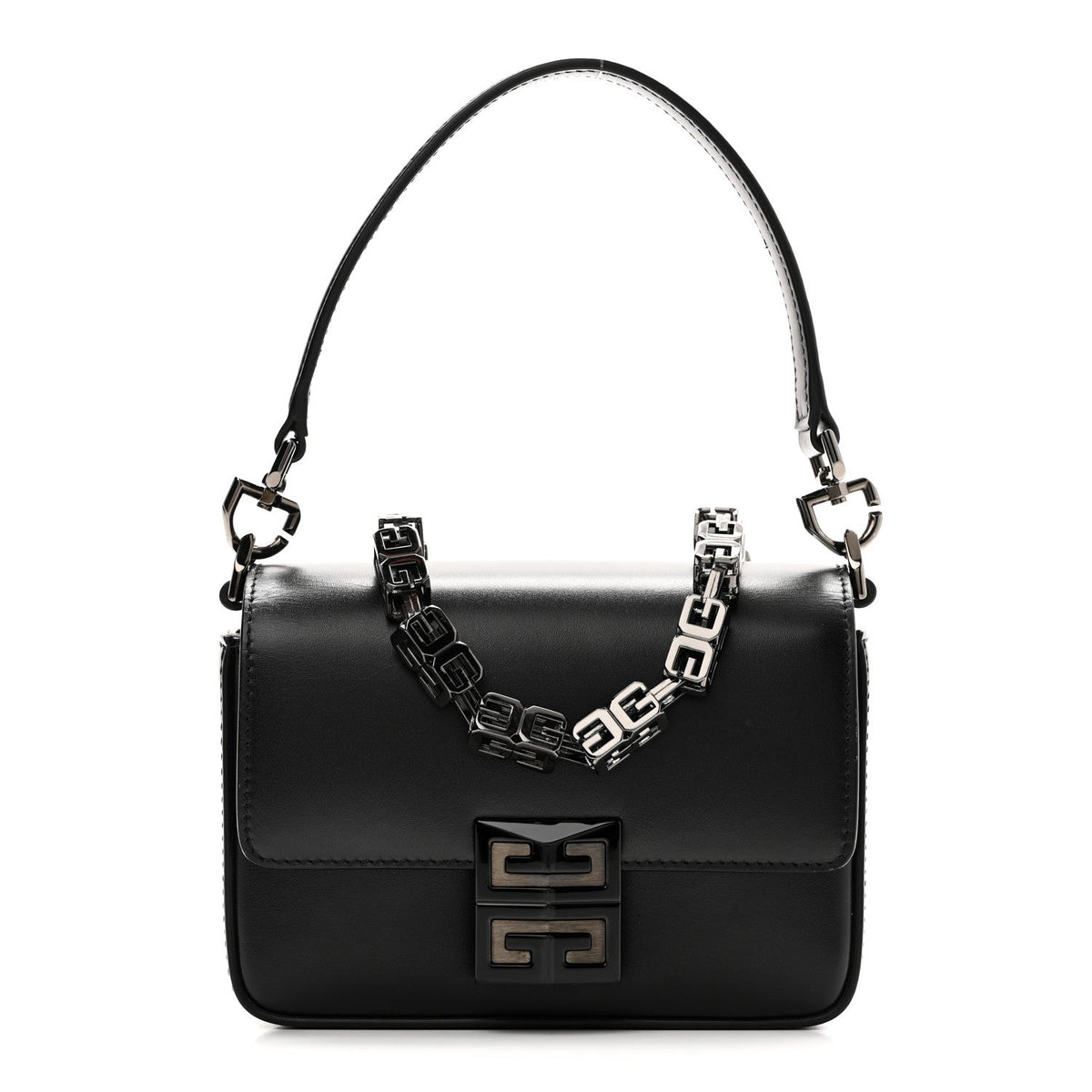 Box Calfskin Small 4G Cube Chain Shoulder Bag So Black