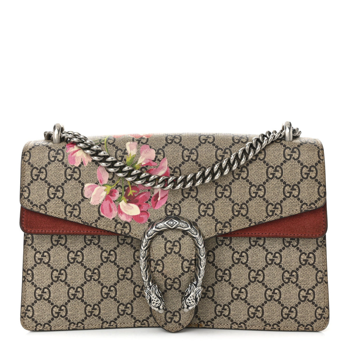 GG Supreme Monogram Blooms Small Dionysus Shoulder Bag Beige Multicolor Dry Rose